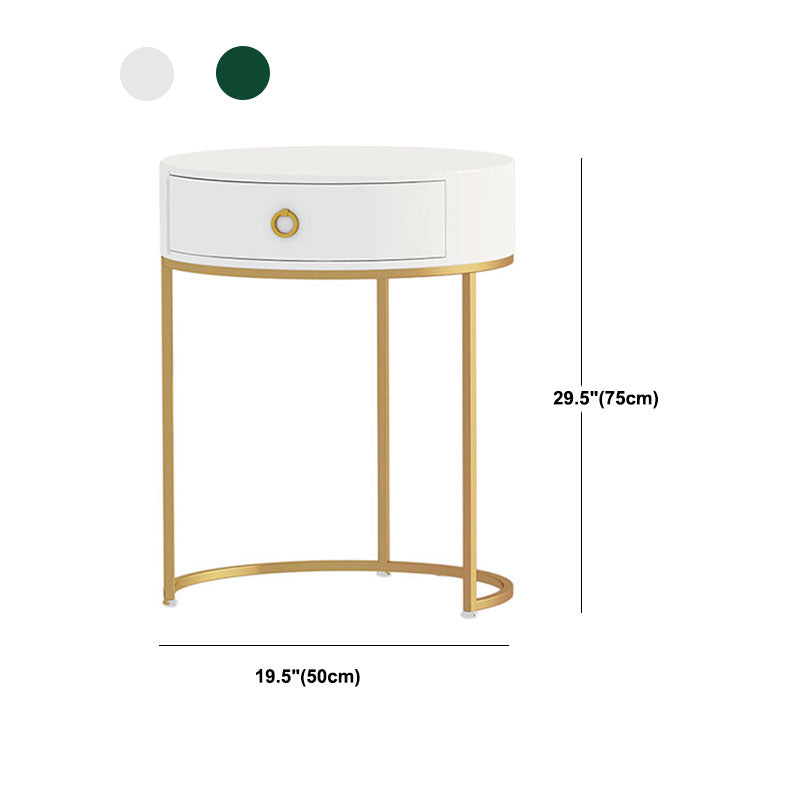 Holz- und Metall -Waschtisch mit 1 Schublade im weißen/grünen Make -up -Schreibtisch