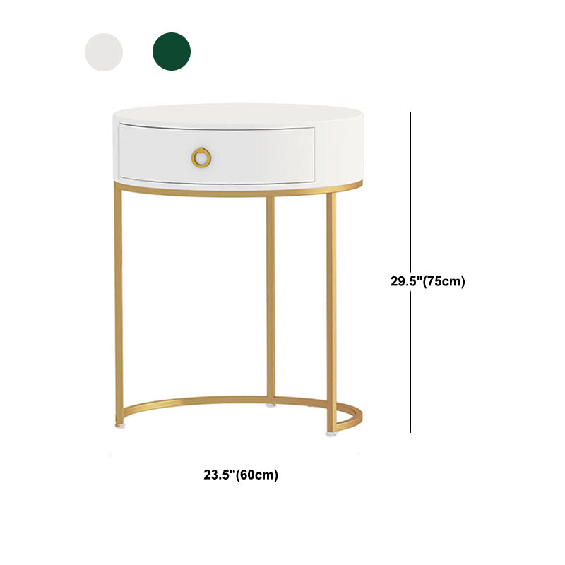 Holz- und Metall -Waschtisch mit 1 Schublade im weißen/grünen Make -up -Schreibtisch