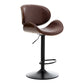 Modern Swivel Footrest Bar Stool Metal Backrest Indoor Counter Stool with Wood Seat Brown Clearhalo 'Bar Furniture' 'Bar Stools' 'bar_stools' 'furn' 'furn_bar_stools' 'Furniture' 'Kitchen & Dining Furniture' 5604789