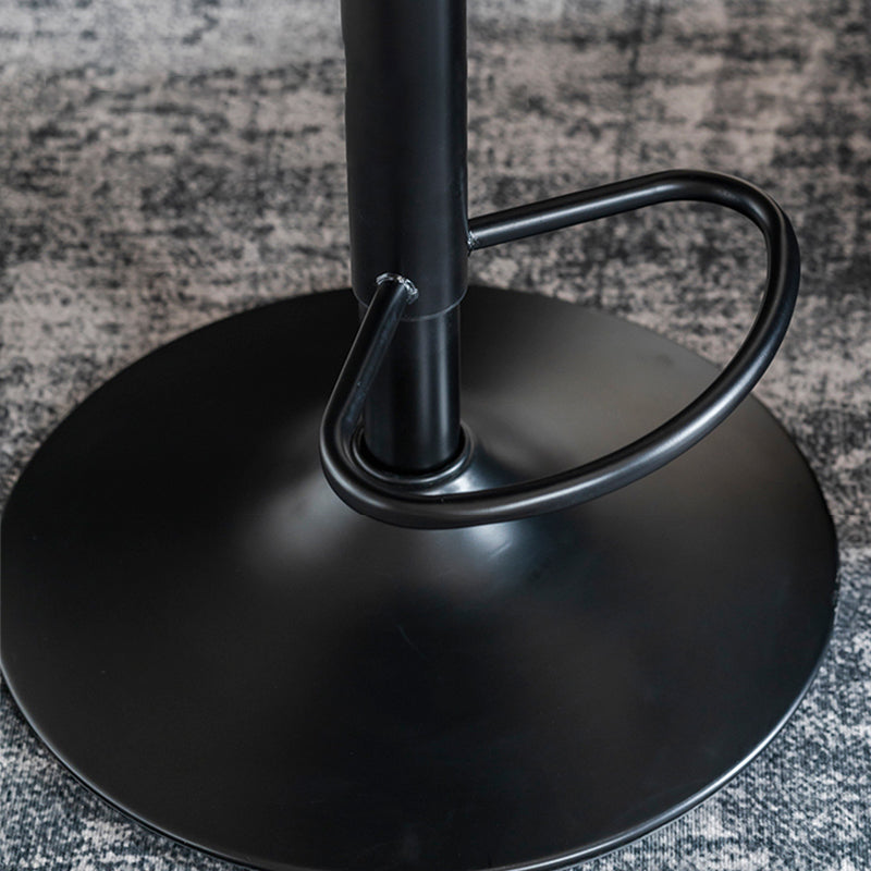 Modern Swivel Footrest Bar Stool Metal Backrest Indoor Counter Stool with Wood Seat Clearhalo 'Bar Furniture' 'Bar Stools' 'bar_stools' 'furn' 'furn_bar_stools' 'Furniture' 'Kitchen & Dining Furniture' 5604799
