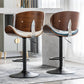 Modern Swivel Footrest Bar Stool Metal Backrest Indoor Counter Stool with Wood Seat Clearhalo 'Bar Furniture' 'Bar Stools' 'bar_stools' 'furn' 'furn_bar_stools' 'Furniture' 'Kitchen & Dining Furniture' 5604803