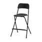 Scandinavian Folding Iron Counter Stools Low Back Bar Stools with Footrest Black Clearhalo 'Bar Furniture' 'Bar Stools' 'bar_stools' 'furn' 'furn_bar_stools' 'Furniture' 'Kitchen & Dining Furniture' 5604806
