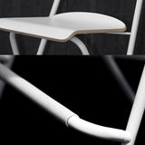Scandinavian Folding Iron Counter Stools Low Back Bar Stools with Footrest