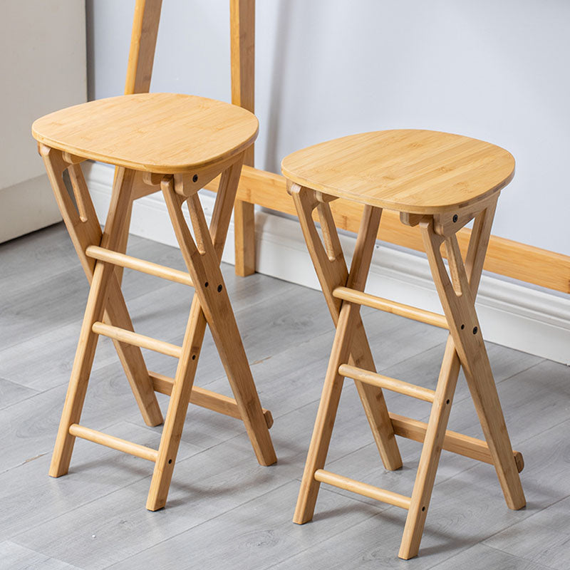 Contemporary Simple Counter Stools 24.5-inch Indoor Wood Fold Bar Stool