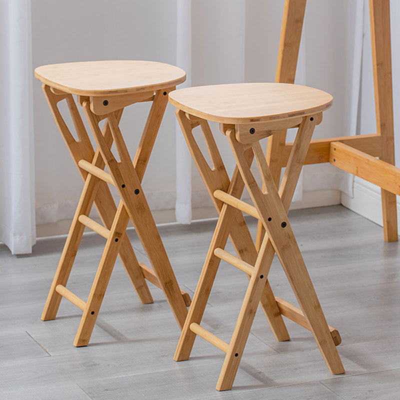 Nordic Style Armless Wood Barstools Folding Counter Stools for Living Room Clearhalo 'Bar Furniture' 'Bar Stools' 'bar_stools' 'furn' 'furn_bar_stools' 'Furniture' 'Kitchen & Dining Furniture' 5604852