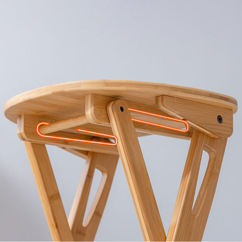 Nordic Style Armless Wood Barstools Folding Counter Stools for Living Room Clearhalo 'Bar Furniture' 'Bar Stools' 'bar_stools' 'furn' 'furn_bar_stools' 'Furniture' 'Kitchen & Dining Furniture' 5604856