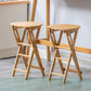 Nordic Style Armless Wood Barstools Folding Counter Stools for Living Room Clearhalo 'Bar Furniture' 'Bar Stools' 'bar_stools' 'furn' 'furn_bar_stools' 'Furniture' 'Kitchen & Dining Furniture' 5604858