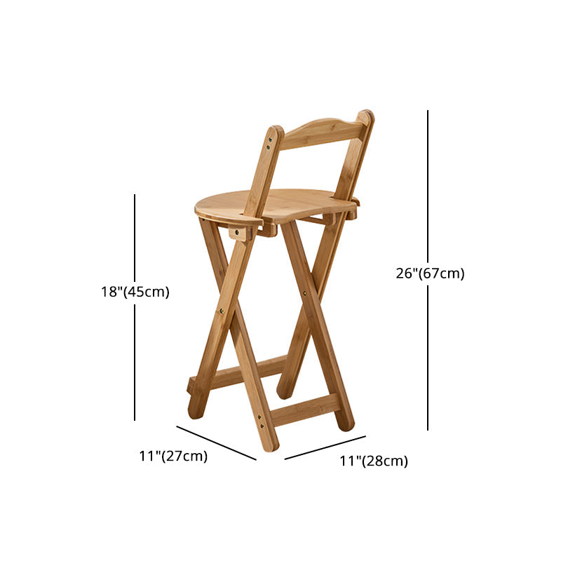 Nordic Style Armless Wood Barstools Folding Counter Stools for Living Room Clearhalo 'Bar Furniture' 'Bar Stools' 'bar_stools' 'furn' 'furn_bar_stools' 'Furniture' 'Kitchen & Dining Furniture' 5604860