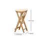 Nordic Style Armless Wood Barstools Folding Counter Stools for Living Room Clearhalo 'Bar Furniture' 'Bar Stools' 'bar_stools' 'furn' 'furn_bar_stools' 'Furniture' 'Kitchen & Dining Furniture' 5604861