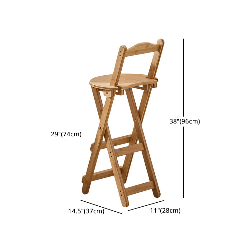 Nordic Style Armless Wood Barstools Folding Counter Stools for Living Room Clearhalo 'Bar Furniture' 'Bar Stools' 'bar_stools' 'furn' 'furn_bar_stools' 'Furniture' 'Kitchen & Dining Furniture' 5604862