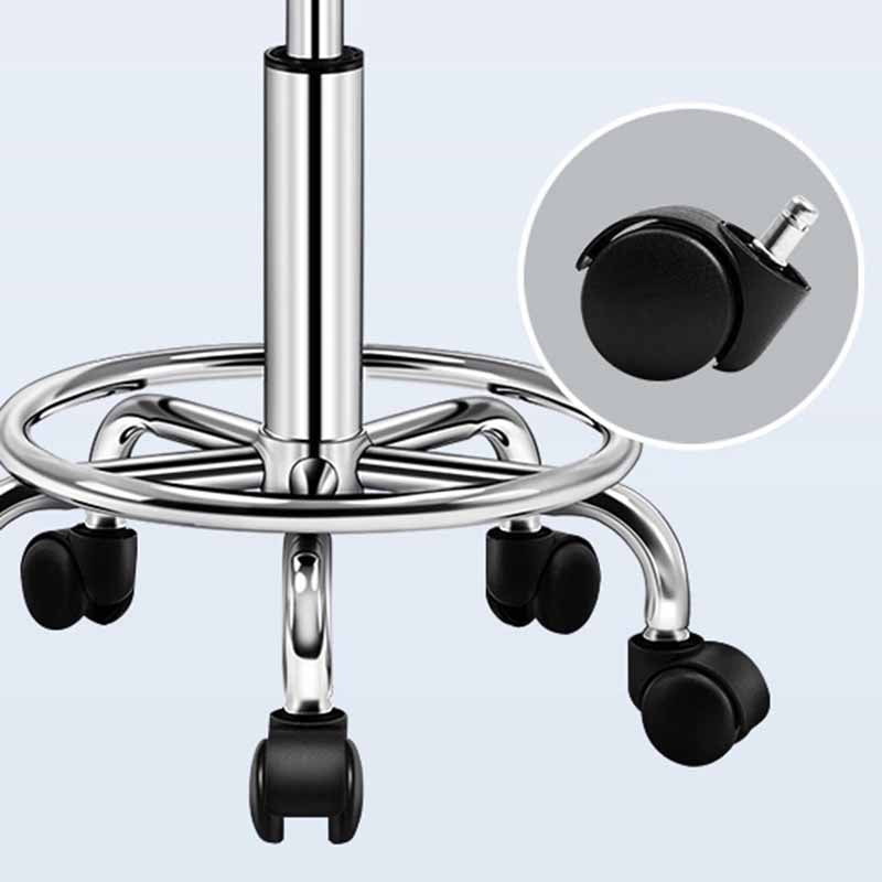 Modern Adjustable Rotatable Counter Stool Steel Laboratory Bar Stool with Leather Cushion Clearhalo 'Bar Furniture' 'Bar Stools' 'bar_stools' 'furn' 'furn_bar_stools' 'Furniture' 'Kitchen & Dining Furniture' 5604948