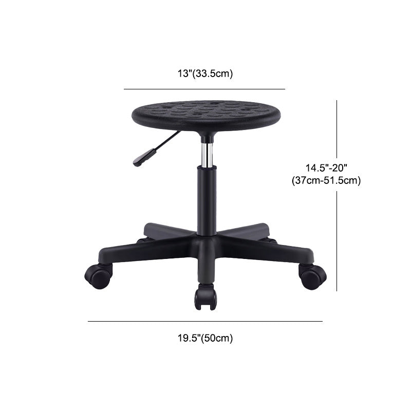 Modern Adjustable Rotatable Counter Stool Steel Laboratory Bar Stool with Leather Cushion Clearhalo 'Bar Furniture' 'Bar Stools' 'bar_stools' 'furn' 'furn_bar_stools' 'Furniture' 'Kitchen & Dining Furniture' 5604957