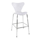 Modern Armless Backrest Bar Stool Wood Kitchen Bar Stool with 4 Metal Legs White Clearhalo 'Bar Furniture' 'Bar Stools' 'bar_stools' 'furn' 'furn_bar_stools' 'Furniture' 'Kitchen & Dining Furniture' 5604971