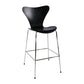 Modern Armless Backrest Bar Stool Wood Kitchen Bar Stool with 4 Metal Legs Black Clearhalo 'Bar Furniture' 'Bar Stools' 'bar_stools' 'furn' 'furn_bar_stools' 'Furniture' 'Kitchen & Dining Furniture' 5604972