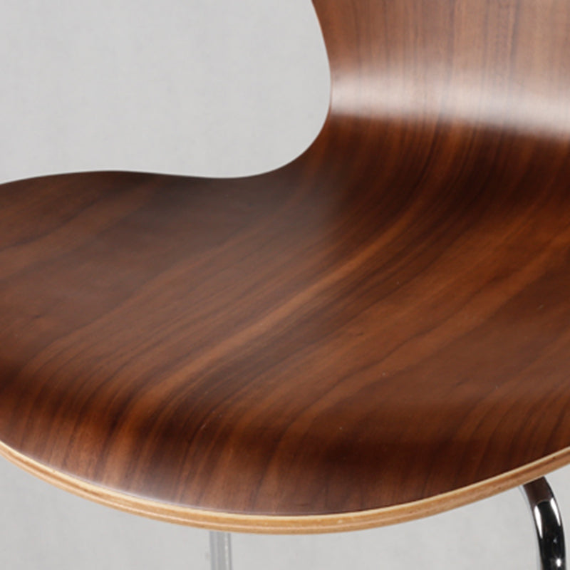 Modern Armless Backrest Bar Stool Wood Kitchen Bar Stool with 4 Metal Legs Clearhalo 'Bar Furniture' 'Bar Stools' 'bar_stools' 'furn' 'furn_bar_stools' 'Furniture' 'Kitchen & Dining Furniture' 5604979