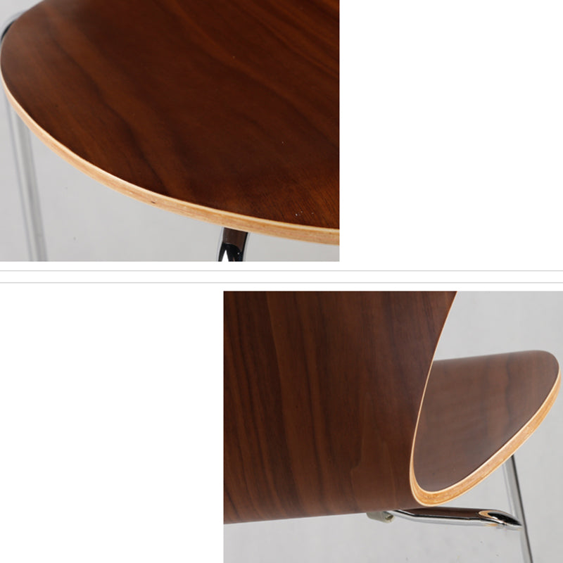 Modern Armless Backrest Bar Stool Wood Kitchen Bar Stool with 4 Metal Legs Clearhalo 'Bar Furniture' 'Bar Stools' 'bar_stools' 'furn' 'furn_bar_stools' 'Furniture' 'Kitchen & Dining Furniture' 5604981