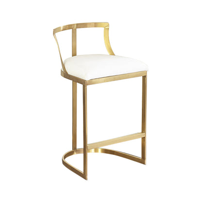 Sgabello imbottito di bar e controccia scandinavo con base di piedistallo