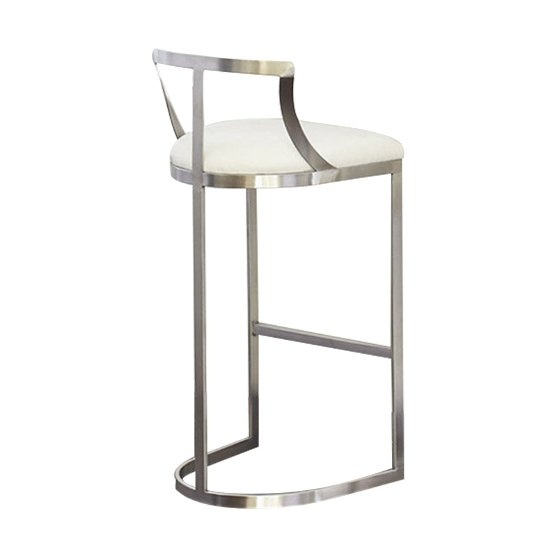 Sgabello imbottito di bar e controccia scandinavo con base di piedistallo