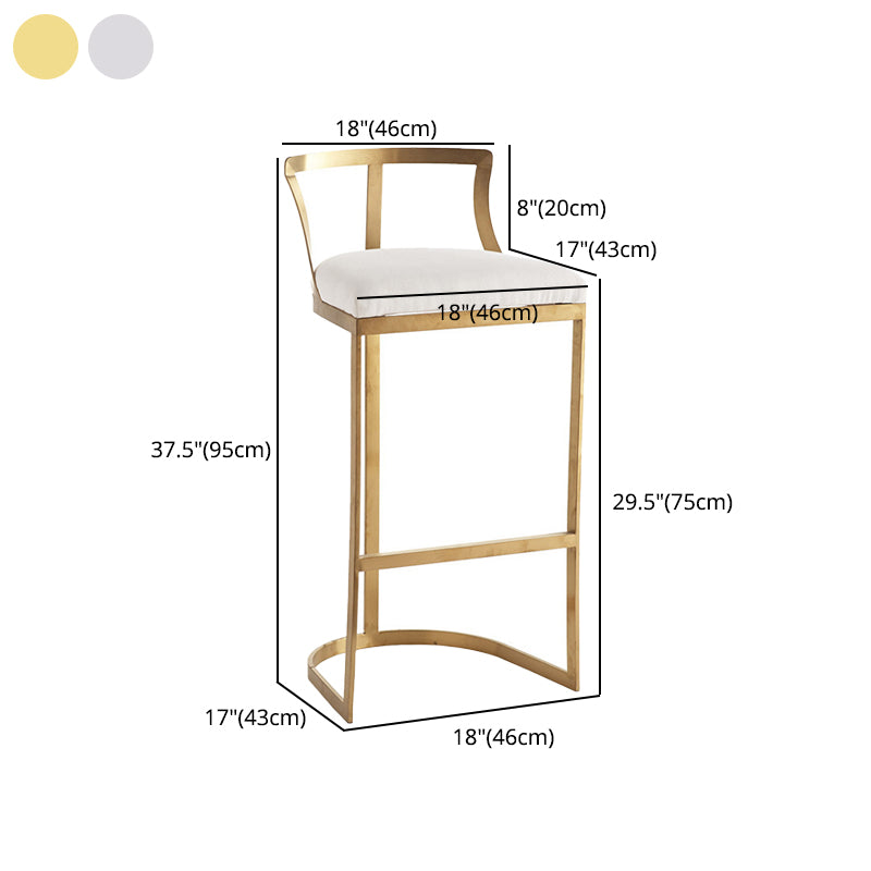 Sgabello imbottito di bar e controccia scandinavo con base di piedistallo
