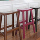 Modern Indoor Solid Wood Counter & Bar Stool Saddle Seat Backless Bar Stool