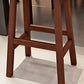 Modern Indoor Solid Wood Counter & Bar Stool Saddle Seat Backless Bar Stool