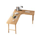 Modern Style Solid Wood Office Desk L-shaped Bedroom Task Desk