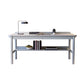 Grey / Black Office Desk Modern Rubberwood Task Desk with 4 Legs