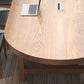 Oval Writing Desk Solid Wood Contemporary Style Office Meeting Desk