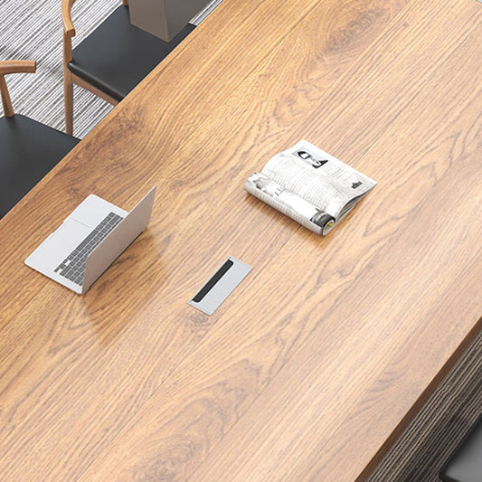 Scrivania ovale scrivania in legno massiccio in stile contemporaneo da ufficio