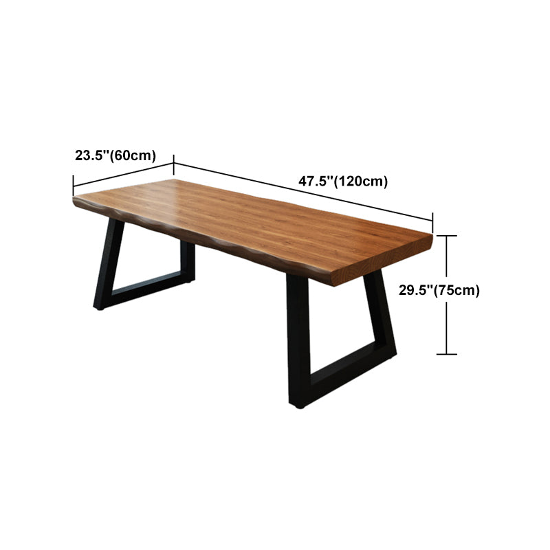 Solid Wood Writing Desk Brown Modern Style Meeting Office Desk Clearhalo 'furn' 'furn_office_desk' 'Furniture' 'Office Desks' 'Office Furniture' 'office_desk' 5608434