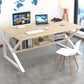 Rectangular Manufactured Wood Writing Desk Contemporary Trestle Base Desk with Shelf 39"L x 19"W x 28"H Natural Clearhalo 'furn' 'furn_office_desk' 'Furniture' 'Office Desks' 'Office Furniture' 'office_desk' 5608436
