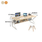 Rectangular Manufactured Wood Writing Desk Contemporary Trestle Base Desk with Shelf Clearhalo 'furn' 'furn_office_desk' 'Furniture' 'Office Desks' 'Office Furniture' 'office_desk' 5608450