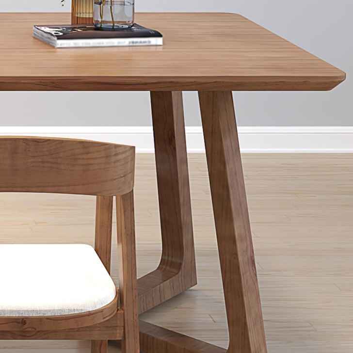 Modern Style Home Office Desk Rectangle Brown Solid Wood Writing Desk Clearhalo 'furn' 'furn_office_desk' 'Furniture' 'Office Desks' 'Office Furniture' 'office_desk' 5608472