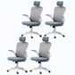 High / Mid Back Bureau stoel Gray Mesh Desk -stoel met wielen
