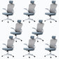 High / Mid Back Bureau stoel Gray Mesh Desk -stoel met wielen