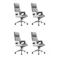 High / Mid Back Office Chair Grey Upholstered Desk Chair with Wheels 4 Piece Set High-Back (Over 22 in.) Clearhalo 'furn' 'furn_office_chair' 'Furniture' 'Office Chairs' 'Office Furniture' 'office_chair' 5608596