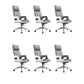 High / Mid Back Office Chair Grey Upholstered Desk Chair with Wheels 6 Piece Set High-Back (Over 22 in.) Clearhalo 'furn' 'furn_office_chair' 'Furniture' 'Office Chairs' 'Office Furniture' 'office_chair' 5608598