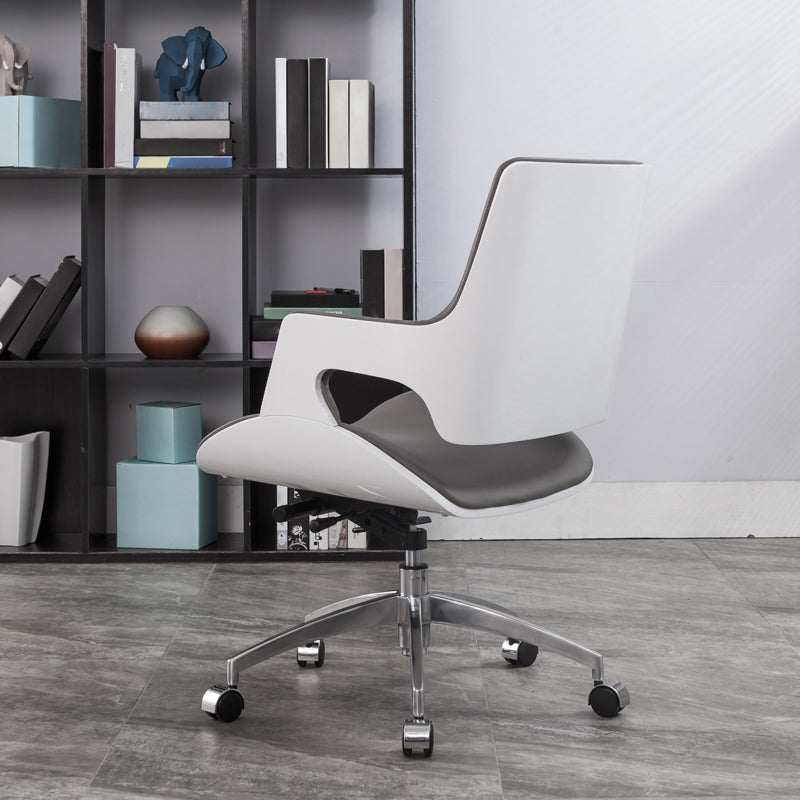 High / Mid Back Office Chair Grey Upholstered Desk Chair with Wheels Clearhalo 'furn' 'furn_office_chair' 'Furniture' 'Office Chairs' 'Office Furniture' 'office_chair' 5608599