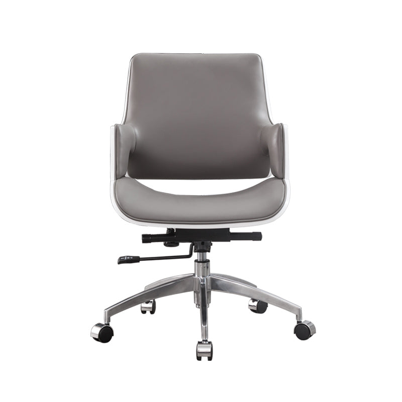 High / Mid Back Office Chair Grey Upholstered Desk Chair with Wheels Clearhalo 'furn' 'furn_office_chair' 'Furniture' 'Office Chairs' 'Office Furniture' 'office_chair' 5608600