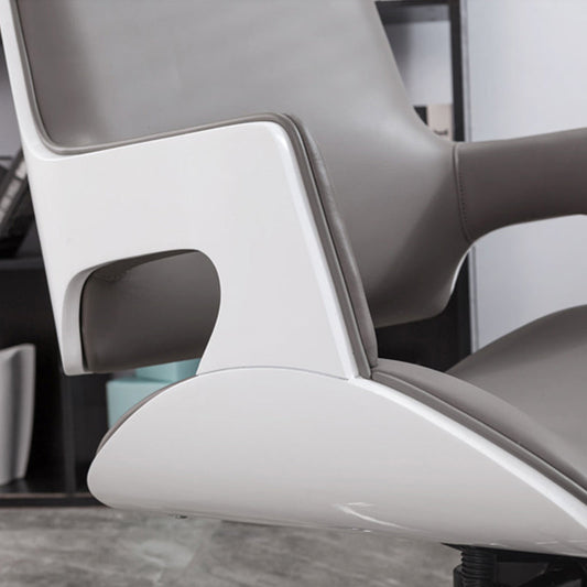 High / Mid Back Office Chair Grey Upholstered Desk Chair with Wheels Clearhalo 'furn' 'furn_office_chair' 'Furniture' 'Office Chairs' 'Office Furniture' 'office_chair' 5608602