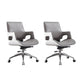 High / Mid Back Office Chair Grey Upholstered Desk Chair with Wheels 2 Piece Set Mid-Back (14-22 in.) Clearhalo 'furn' 'furn_office_chair' 'Furniture' 'Office Chairs' 'Office Furniture' 'office_chair' 5608604