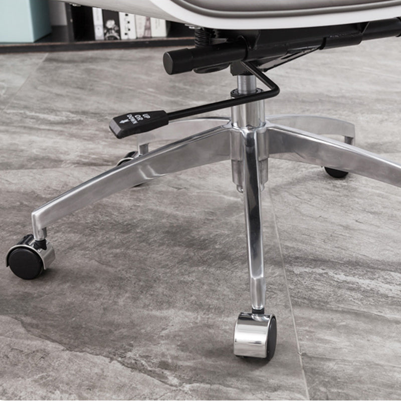 High / Mid Back Office Chair Grey Upholstered Desk Chair with Wheels Clearhalo 'furn' 'furn_office_chair' 'Furniture' 'Office Chairs' 'Office Furniture' 'office_chair' 5608605