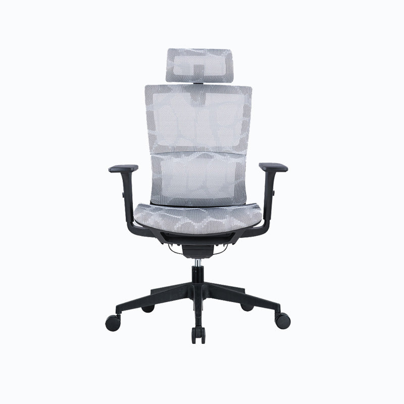 High Back Bureau Stoel Mesh Desk Stoel met hoofdsteun en wielen