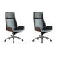 High Back Leather Office Chair Rotatable Desk Chair with Wheels