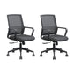 High / Mid Back Bureau Stoel Zwart Mesh Rotatable Desk -stoel met wielen