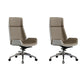 High Back Office Chair Rotatable Leather Desk Chair with Wheels White-Gray 2 Piece Set Clearhalo 'furn' 'furn_office_chair' 'Furniture' 'Office Chairs' 'Office Furniture' 'office_chair' 5608716