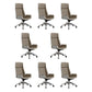 High Back Office Chair Rotatable Leather Desk Chair with Wheels White-Gray 8 Piece Set Clearhalo 'furn' 'furn_office_chair' 'Furniture' 'Office Chairs' 'Office Furniture' 'office_chair' 5608723