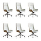 High Back Office Chair Rotatable Leather Desk Chair with Wheels Natural Wood White 6 Piece Set Clearhalo 'furn' 'furn_office_chair' 'Furniture' 'Office Chairs' 'Office Furniture' 'office_chair' 5608730