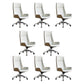 High Back Office Chair Rotatable Leather Desk Chair with Wheels Natural Wood White 8 Piece Set Clearhalo 'furn' 'furn_office_chair' 'Furniture' 'Office Chairs' 'Office Furniture' 'office_chair' 5608732