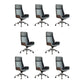 High Back Office Chair Rotatable Leather Desk Chair with Wheels Brown-Black 8 Piece Set Clearhalo 'furn' 'furn_office_chair' 'Furniture' 'Office Chairs' 'Office Furniture' 'office_chair' 5608739